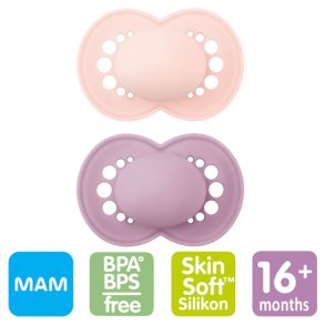 MAM Original Sutter Silikone 16-36 mdr. 2 stk. - Pige 