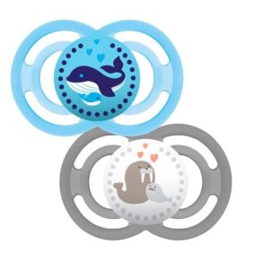 MAM Perfect Sutter Silikone 6-16 mdr. 2 stk. - Dreng 