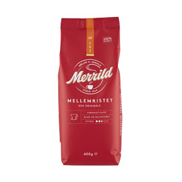 Merrild Kaffe Den Originale No. 103 Mellemristet Formalet 400 g.