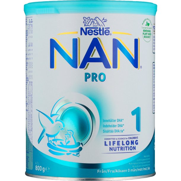 Nestlé Nan Pro 1 Modermælkserstatning 0-6 mdr. 800 g.