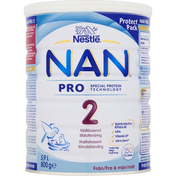 Nestl Nan Pro 2 Modermlkserstatning 6+ mdr. 800 g. 