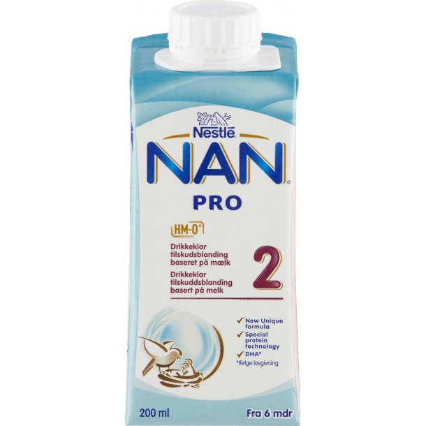 Nestlé Nan Pro 2 Drikkeklar Modermælkserstatning 6+ mdr. 200 ml