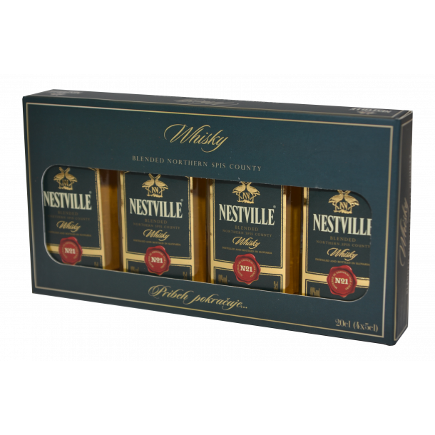 Nestville Whisky Blended Gaveske 4x5 cl. - 40%