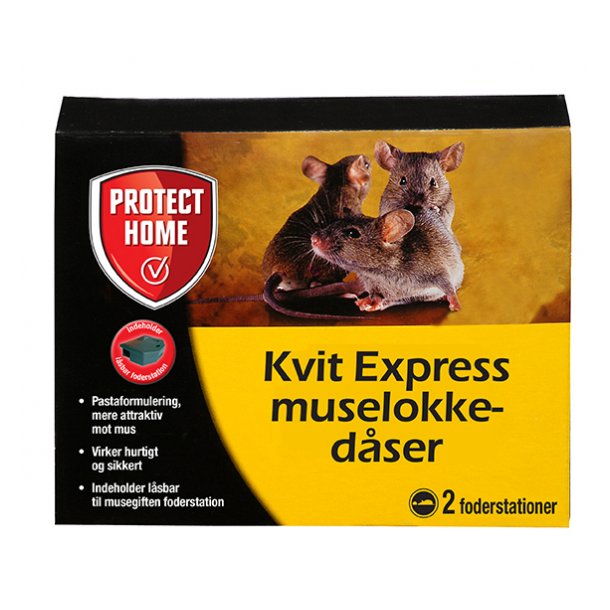 Protect Home Kvit Express Muselokkedse 2 stk. 