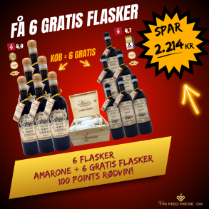 6 flasker Amarone della Valpolicella Riserva 17% Campo Piano & GRATIS 6 flasker Valpolicella Ripasso