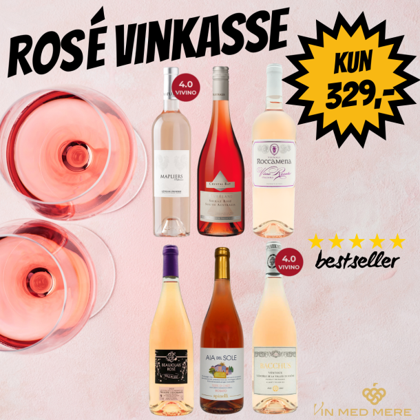 Rosé Smagekasse - 6 flasker KUN 329 kr.