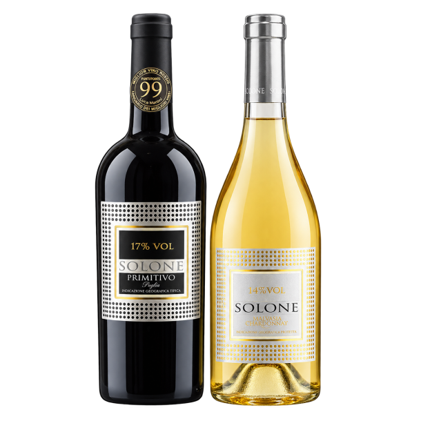 SOLONE Gave�ske m. 2 flasker r�dvin 249 kr.