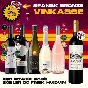 SPANSK SMAGEKASSE BRONZE - 6 flasker - KUN 329 KR.