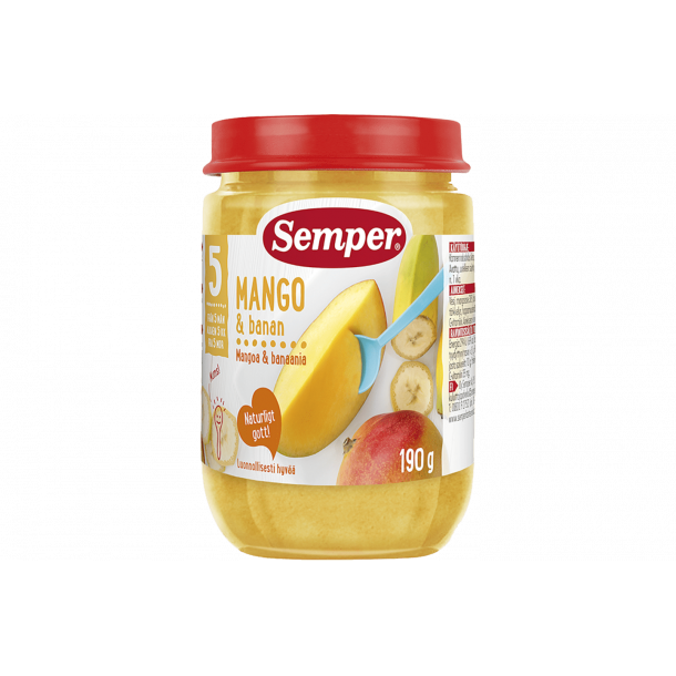 Semper Mango & Banan Glas 5 mdr.