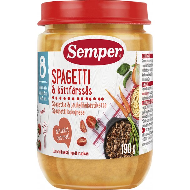 Semper Spaghetti Bolognese Glas 8 mdr.