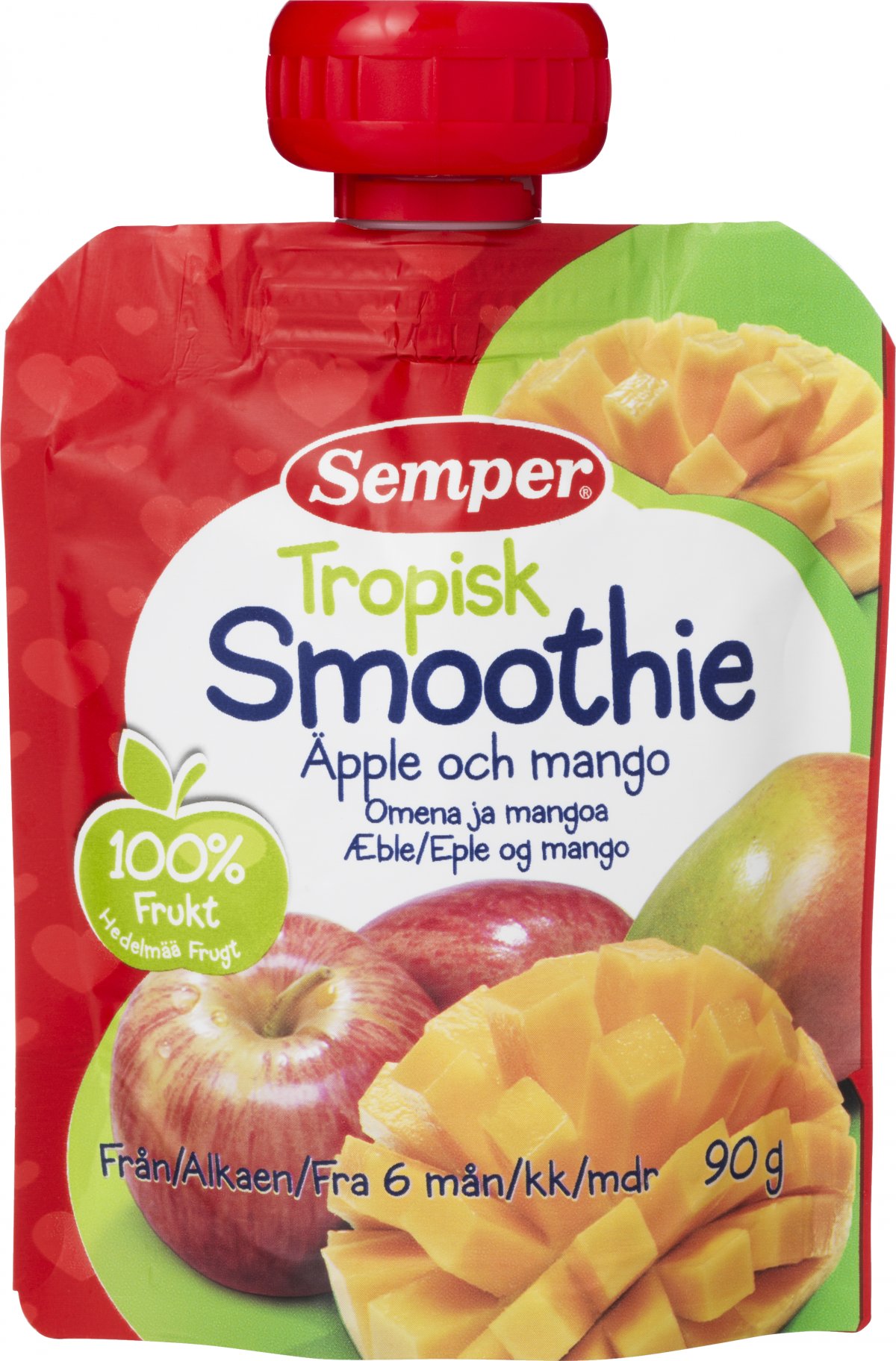 Semper Tropisk Smoothie Æble & Mango 6 mdr. - SEMPER SMOOTHIE & FRUGTPURÉ -  VIN MED MERE .DK