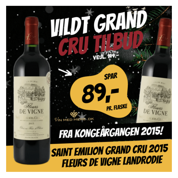 Saint Emilion Grand Cru 2015 Fleurs de Vigne Landrodie 14%
