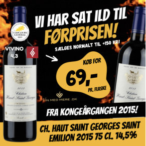 Ch. Haut Saint Georges Saint Emilion 2015 75 cl. 14,5%