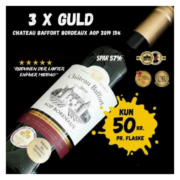 Chateau Baffort Bordeaux AOP 2019 15%