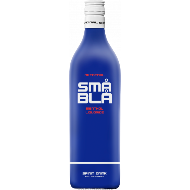 Små Blå Menthol Liquorice Shot 100 cl. - 16,4%