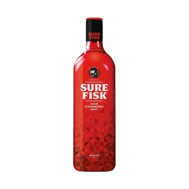 Sure Fisk Sour Strawberry Shot 100 cl. - 15%