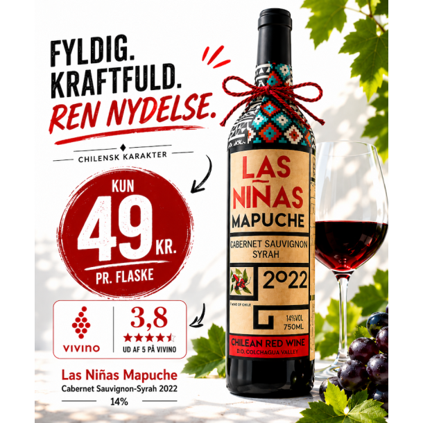 Las Ni�as Mapuche Cabernet Sauvignon-Syrah 2022 14%