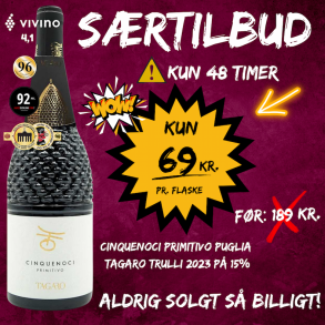 Cinquenoci Primitivo Puglia TAGARO Trulli 2023 p� 15%