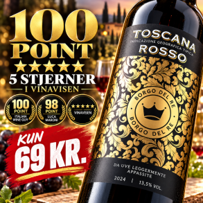 100 points Supertoscaner - Borgo Del Re 2024 13,5%