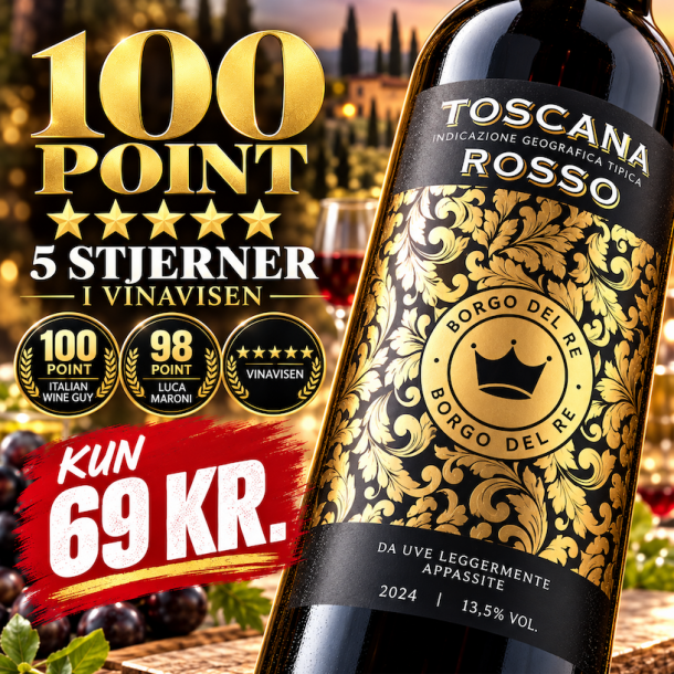 100 points Supertoscaner - Borgo Del Re 2024 13,5%