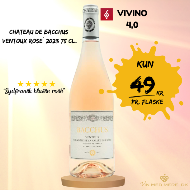Chateau de Bacchus Ventoux Rosé 2023 75 cl. 