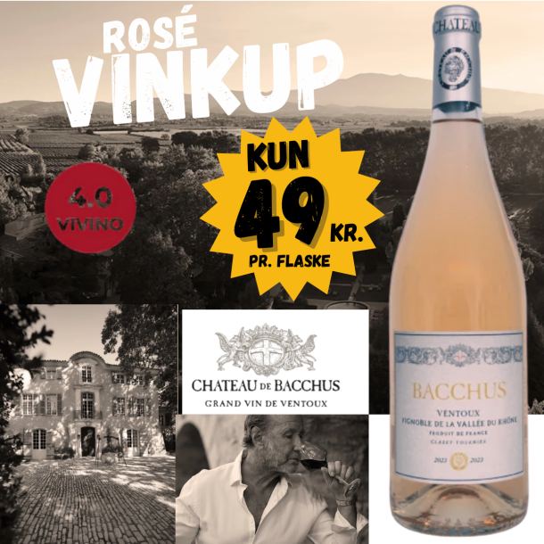 Chateau de Bacchus Ventoux Rose´ 2023 75 cl. 