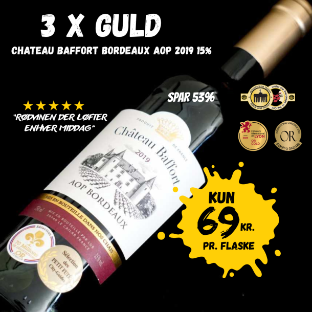 Chateau Baffort Bordeaux AOP 2019 15%