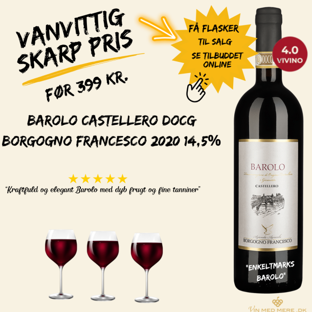 Enkeltmarks Barolo Castellero DOCG Borgogno Francesco 2020 14,5%