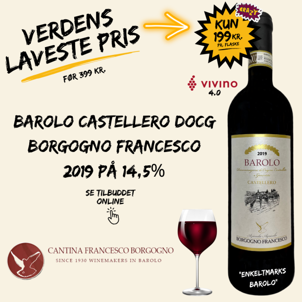 Enkeltmarks Barolo Castellero DOCG Borgogno Francesco 2019 14,5%