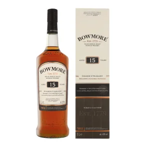 Bowmore 15 rs Golden & Elegant Single Malt Whisky 100 cl. - 43%