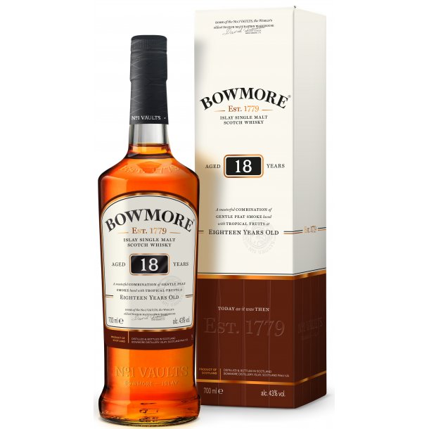 Bowmore 18 Years Old Islay Single Malt Whisky 70 cl. - 43%