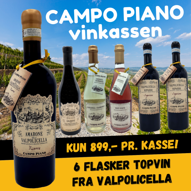 CAMPO PIANO Vinkasse - 6 flasker topvin fra Valpolicella