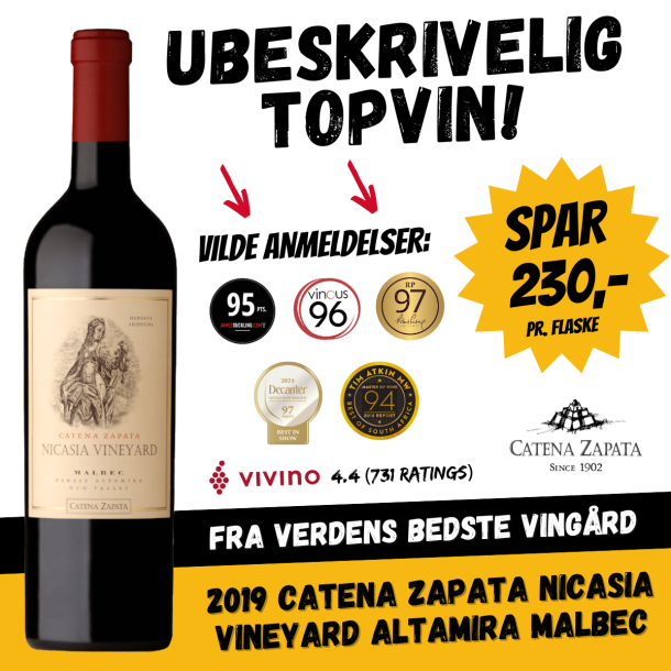 2019 Catena Zapata Nicasia Vineyard Altamira Malbec inkl. trkasse