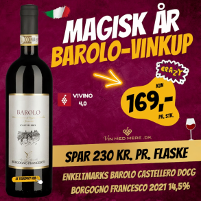 Enkeltmarks Barolo Castellero DOCG Borgogno Francesco 2021 14,5%