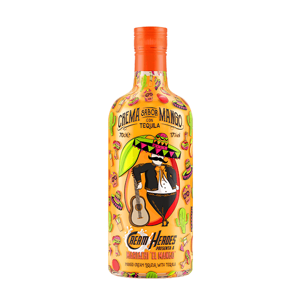 Tequila Cream Heroes Mariachi El Mango 70 cl. 17%