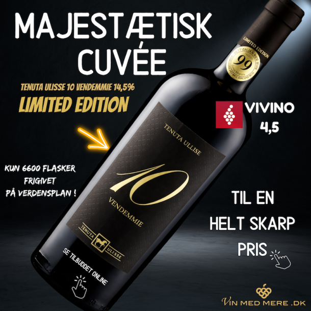  *VIVINO 4,5 (+15.000 RATINGS) * Tenuta Ulisse 10 Vendemmie Limited Edition NV 75 cl. 14,5%