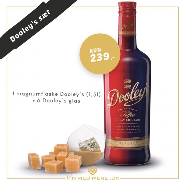 Dooley's Toffee Cream Liqueur Magnum 1,5 L. +Inkl. 6 Dooley's glas- 17%