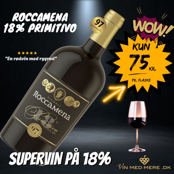 Roccamena Primitivo 18% Puglia 75 cl. 