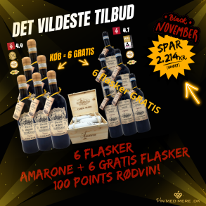 6 flasker Amarone della Valpolicella Riserva 17% Campo Piano & GRATIS 6 flasker Valpolicella Ripasso