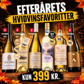 Hvid Smagekasse - 6 flasker KUN 399 kr.