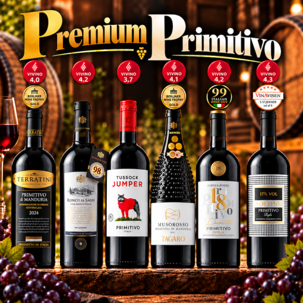 Premium Primitivo smagekasse 6 fl.