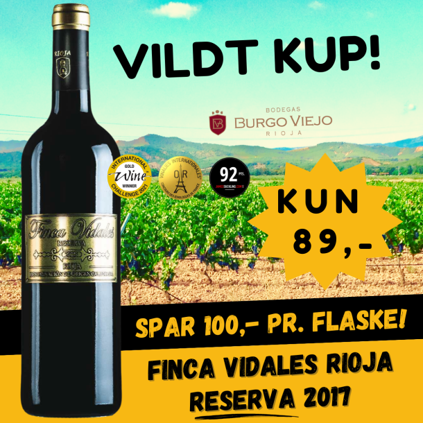 Finca Vidales Rioja Reserva 2017 - TILBUD