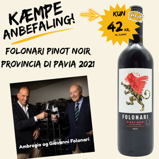 Folonari Pinot Noir Provincia di Pavia 2021 75 cl.