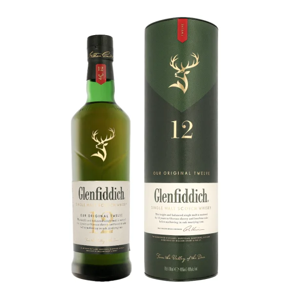 Glenfiddich 12 års Old Single Malt Whisky 70 cl. - 40%