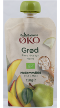 Grøn Balance Økologisk Grød Pære/Mango/Havre 120 g fra 6 mdr.