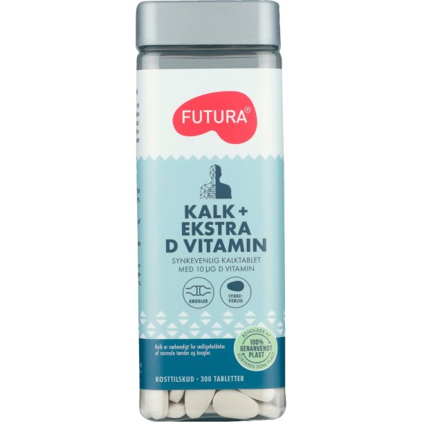 Futura Kalk + Ekstra D-vitamin - 300 tabletter 
