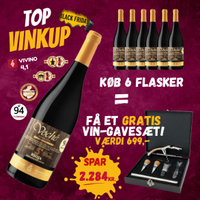 6 fl. Manzanos Voché Crianza 5ª Generación Rioja 75 cl. inkl. Gratis Laguiole Vin-ga (Værdi: 699 kr)