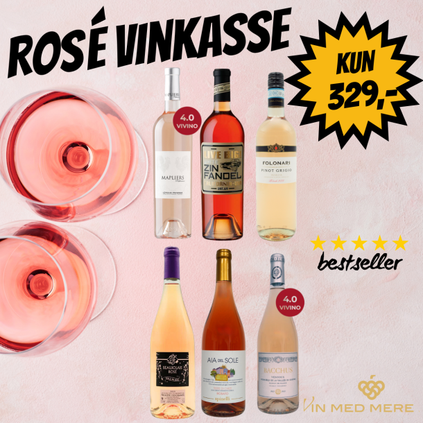 Rosé Smagekasse - 6 flasker KUN 329 kr.