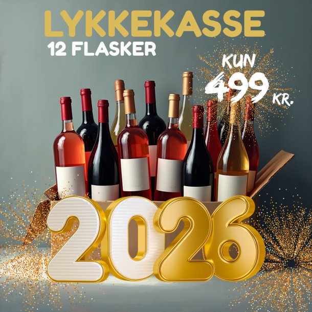 LYKKEKASSE Januar - 12 flasker KUN 499 kr. 