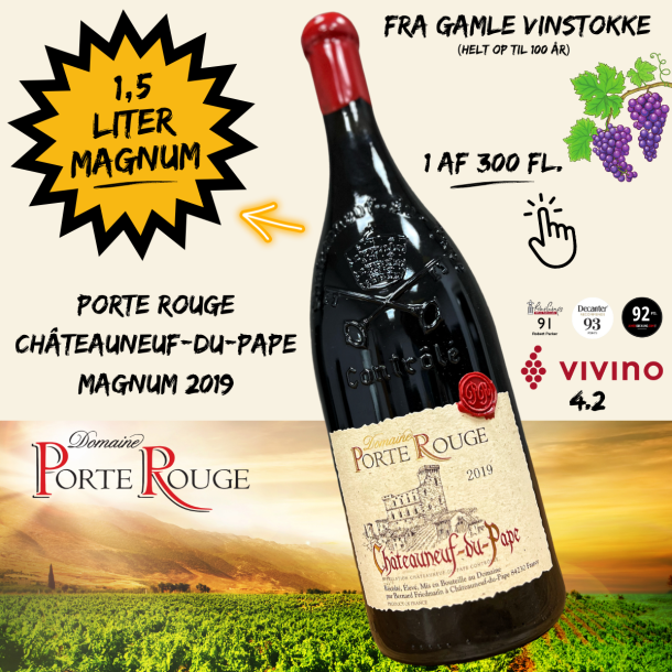 Porte Rouge Ch�teauneuf-du-Pape MAGNUM 2019 - 1 ud af 300 flasker